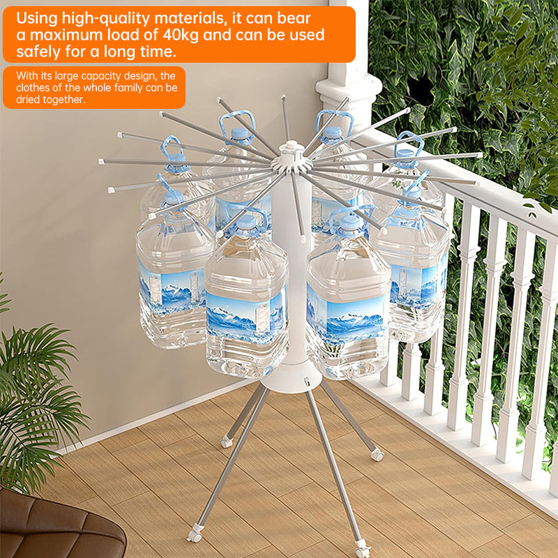 V2 Octopus Round Drybox 1, a portable single-tripod folding drying rack for up to 16 pieces (40kg) of laundry, round and foldabl - Tech genius & freaks