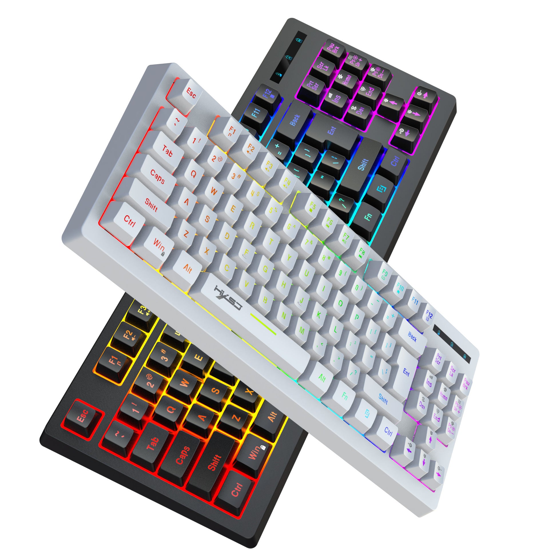 87 key wireless 2.4G film keyboard RGB backlit wireless keyboard - Tech genius & freaks