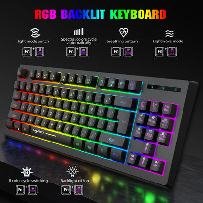 87 key wireless 2.4G film keyboard RGB backlit wireless keyboard - Tech genius & freaks