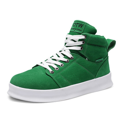 High top suede board shoes Air Force thick sole breathable sports student casual workwear shoes men - Tech genius & freaks