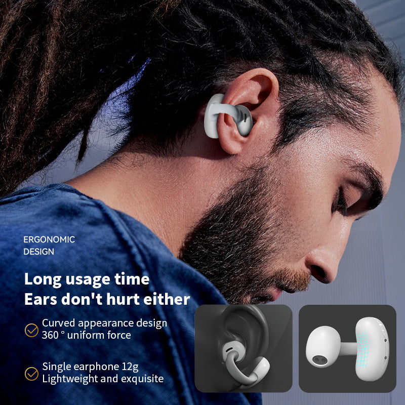 OWS Earclip Wireless Bluetooth Earphones with High Sound Quality, Long Range, Low Latency Noise Reduction, Gaming and Sports Earphones - Tech genius & freaks