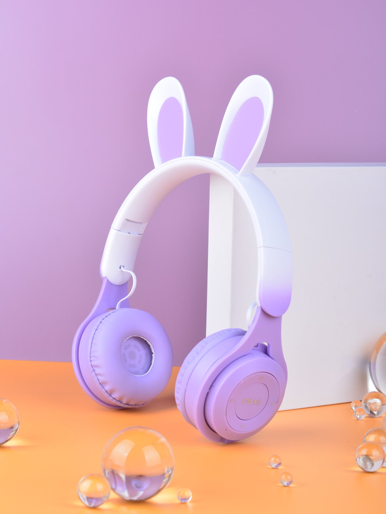 M6R Rabbit Ear Luminous Bluetooth Headset Gradient LED Online Class Children Headworn Wireless Headset - Tech genius & freaks