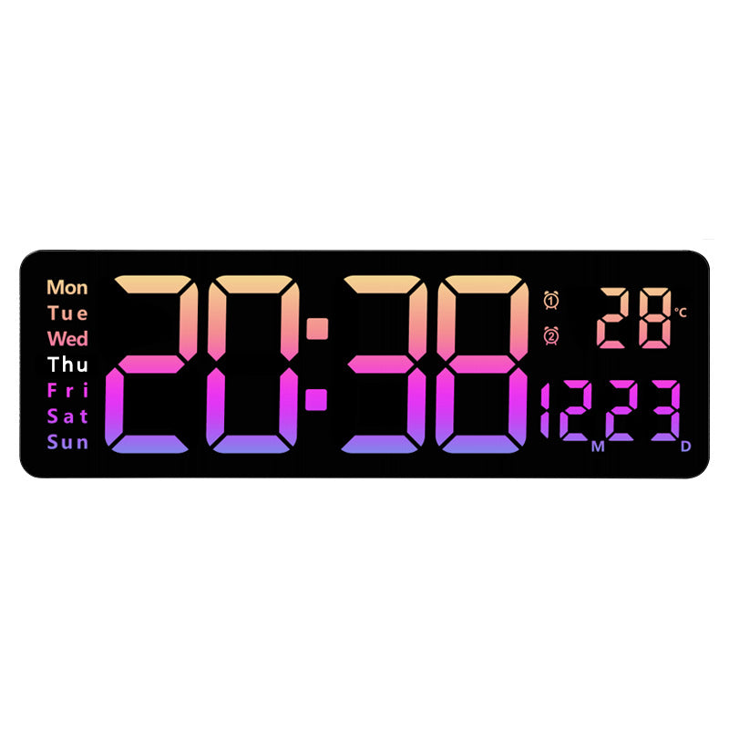 13/16 Inches Large LED Digital Wall Clock ,Wall Mounted Remote Control Temperature Date Week Display Timer Dual Alarm Clock - Tech genius & freaks