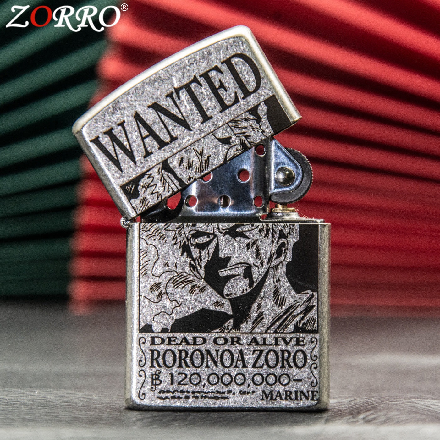 ZORRO Zoro Ancient Silver Pirate King Zoro Kerosene Lighter - Tech genius & freaks