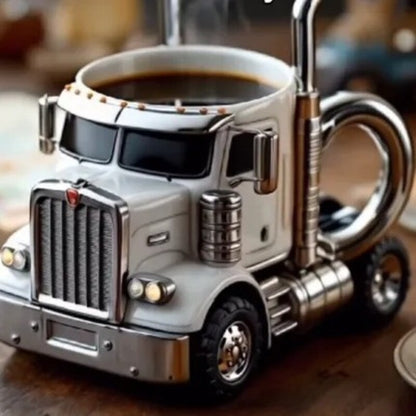 1PC Creative 11oz Truck-Design Coffee Mug. Ideal as a semi-truck coffee cup or home kitchen desktop ornament. - Tech genius & freaks