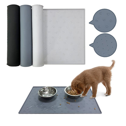 Pet Placemat Edible Grade Silicone Anti-Spill Non-Slip Waterproof Easy to Clean Large Cat and Dog Mat - Tech genius & freaks