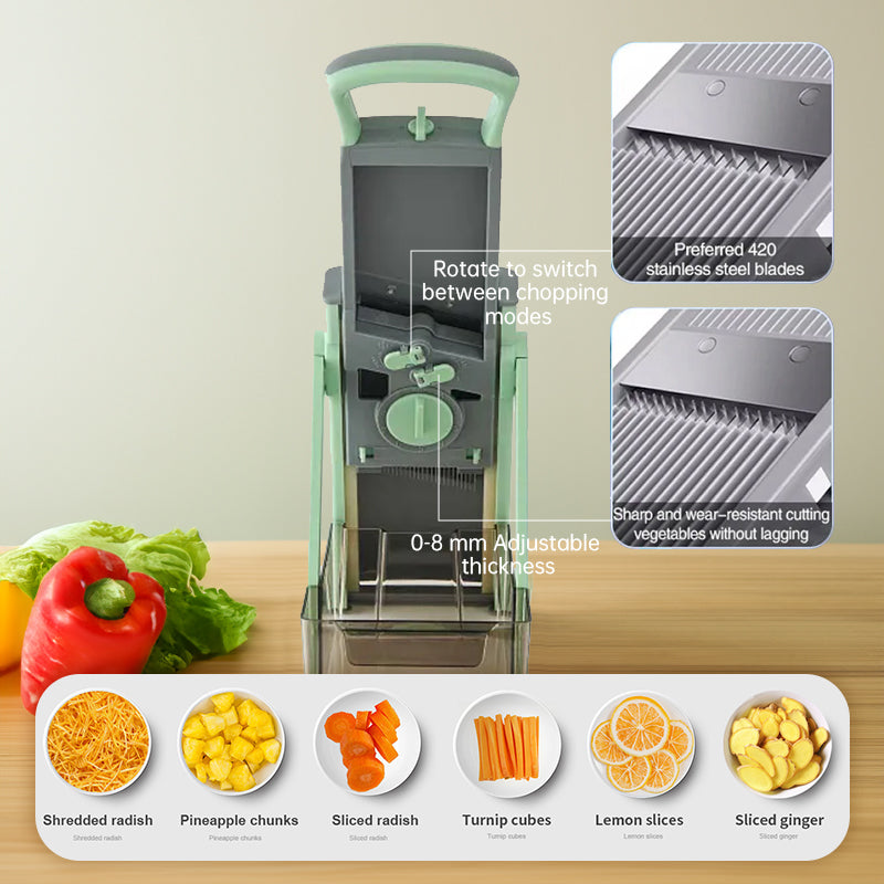 Multifunctional veggie & fruit slicer-grater. Chop, grate, slice potatoes efficiently. Ideal kitchen tool. - Tech genius & freaks