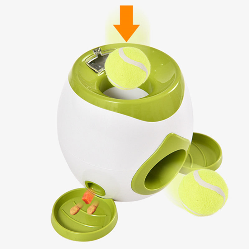 2 Balls Launcher Toy Training Dog Toy Slow Feeder Remote Puppy Pet Indoor Training Tennis Ball Feeder Machine - Tech genius & freaks