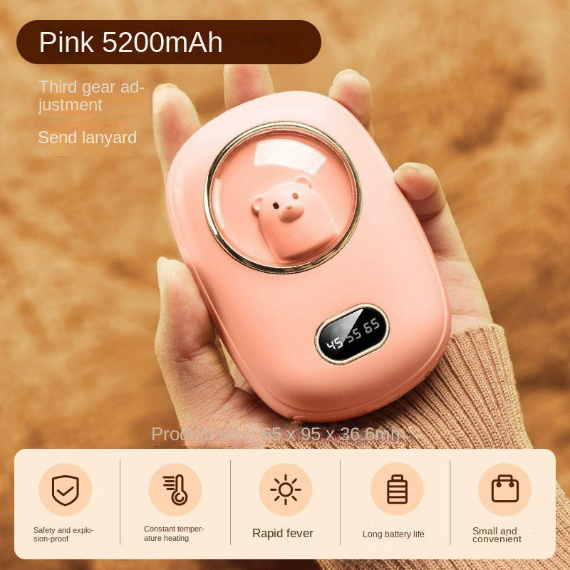 Mini Space Number Display Warm Hand Treasure 2-in-1 Warm Hand Treasure Charging - Tech genius & freaks