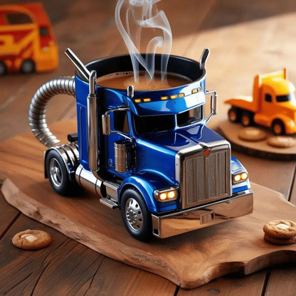 1PC Creative 11oz Truck-Design Coffee Mug. Ideal as a semi-truck coffee cup or home kitchen desktop ornament. - Tech genius & freaks