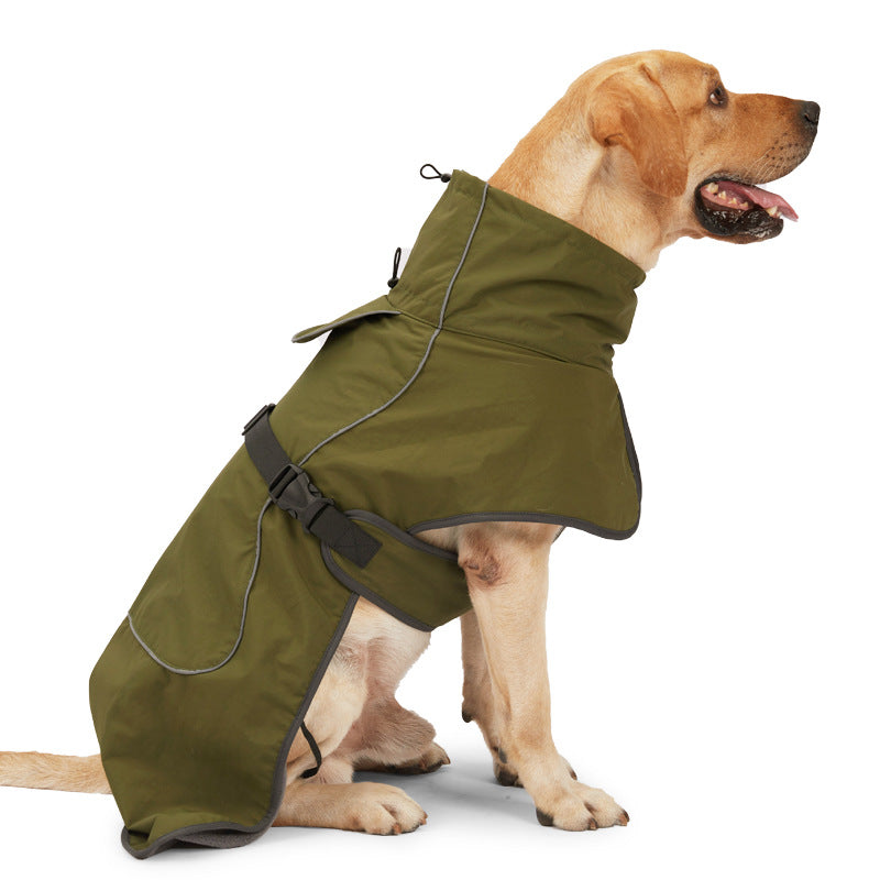 Waterproof Dog Jacket with Fleece Lining for Cold & Outdoor. Reflective, in Colors like Black, etc. - Tech genius & freaks