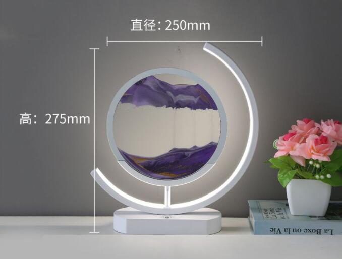 Moving Sand Art modern Desk Light Flowing Dynamic Quick Sand Painting Picture Remote Control 3D LED Table Lamp - Tech genius & freaks