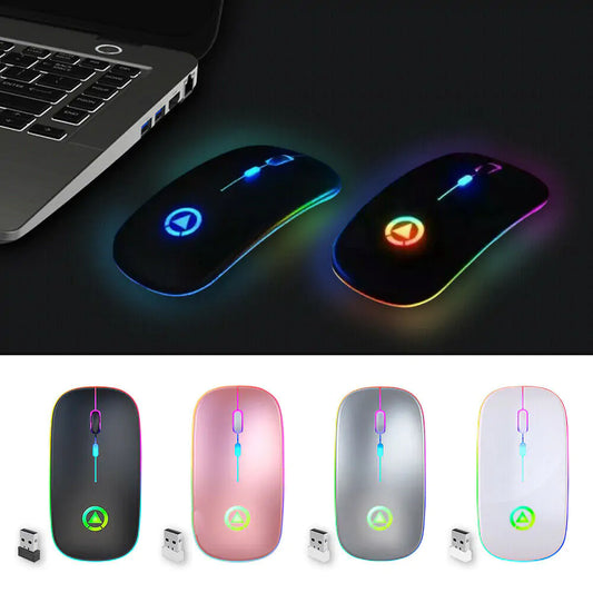 Sleek RGB Wireless USB Mouse