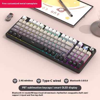 Wireless 98-Key Hybrid Mechanical Keyboard - Tech genius & freaks