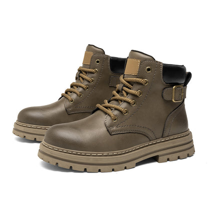 Martin boots autumn and winter retro high top men's workwear boots - Tech genius & freaks