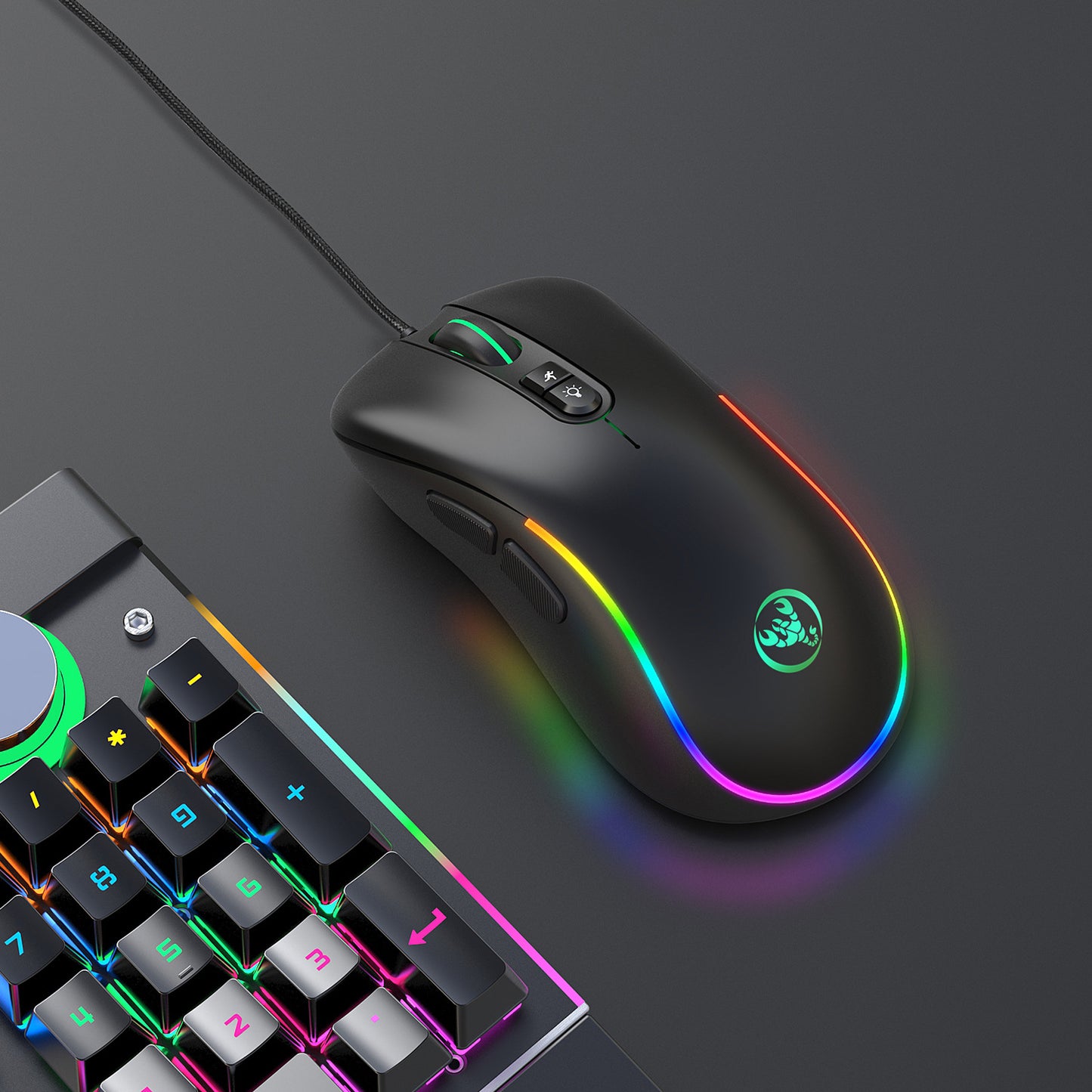 7D key gaming mouse, macro programmable RGB luminous gaming wired mouse - Tech genius & freaks