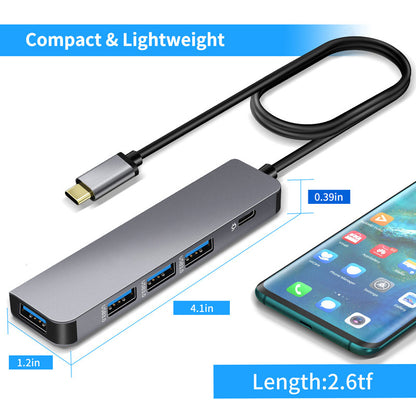 Type-C expansion USB HUB expansion USB 3.0 interface connected to mouse PD100W hub USB multi interface - Tech genius & freaks