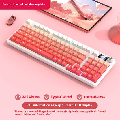 Wireless 98-Key Hybrid Mechanical Keyboard - Tech genius & freaks