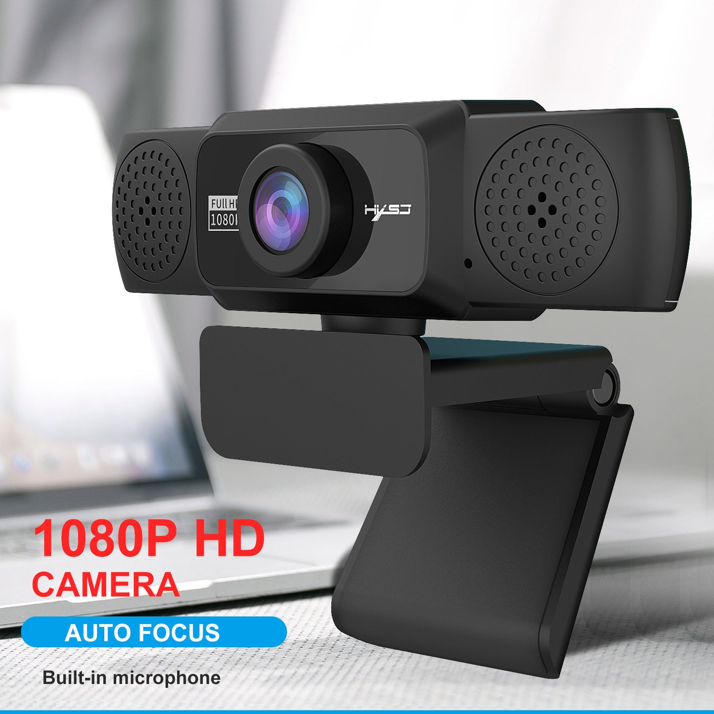 1080P high-definition computer camera with 360 degree rotatable video conferencing and live streaming of online courses - Tech genius & freaks