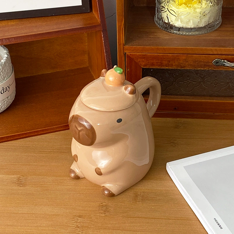 Fun 3D Capybara Mug Pair：3D capybara - designed mugs with handles & lids. A wonderful gift choice for girls. - Tech genius & freaks