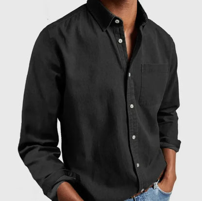 Men's Sleek Lapel Long-Sleeve