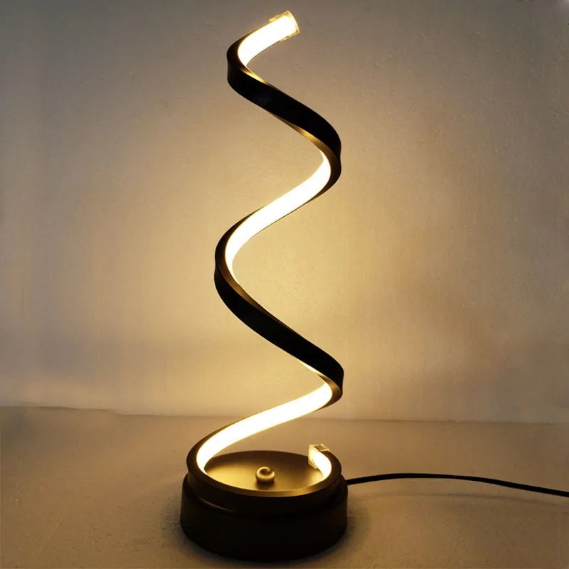 Curved LED Spiral Lamp - Tech genius & freaks