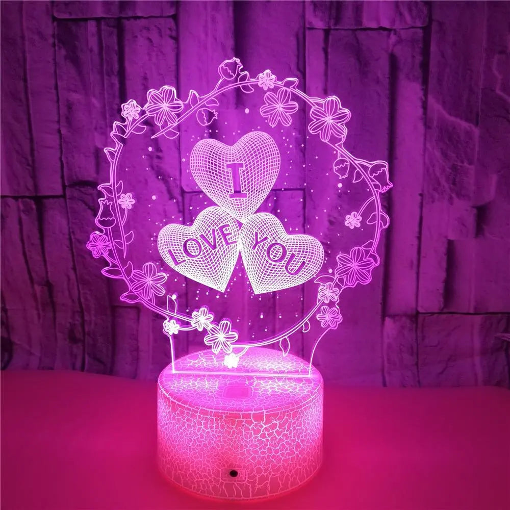 Nighdn 3D "I LOVE YOU" Lamp, LED Light, Romantic Valentine's Gift. - Tech genius & freaks