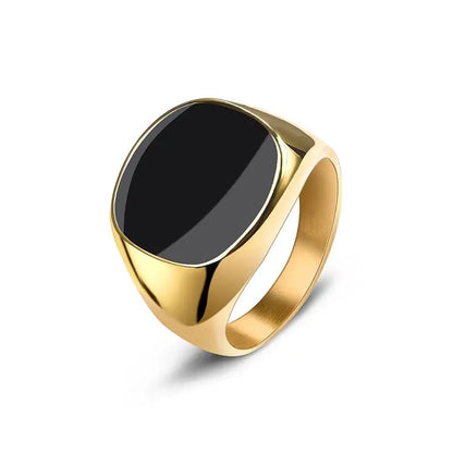 Fashion Male Punk Rock Stainless Steel Black Frosted Ring For Men Women Hip Hop Party Male Wedding Jewelry Gift - Tech genius & freaks