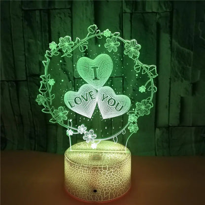 Nighdn 3D "I LOVE YOU" Lamp, LED Light, Romantic Valentine's Gift. - Tech genius & freaks