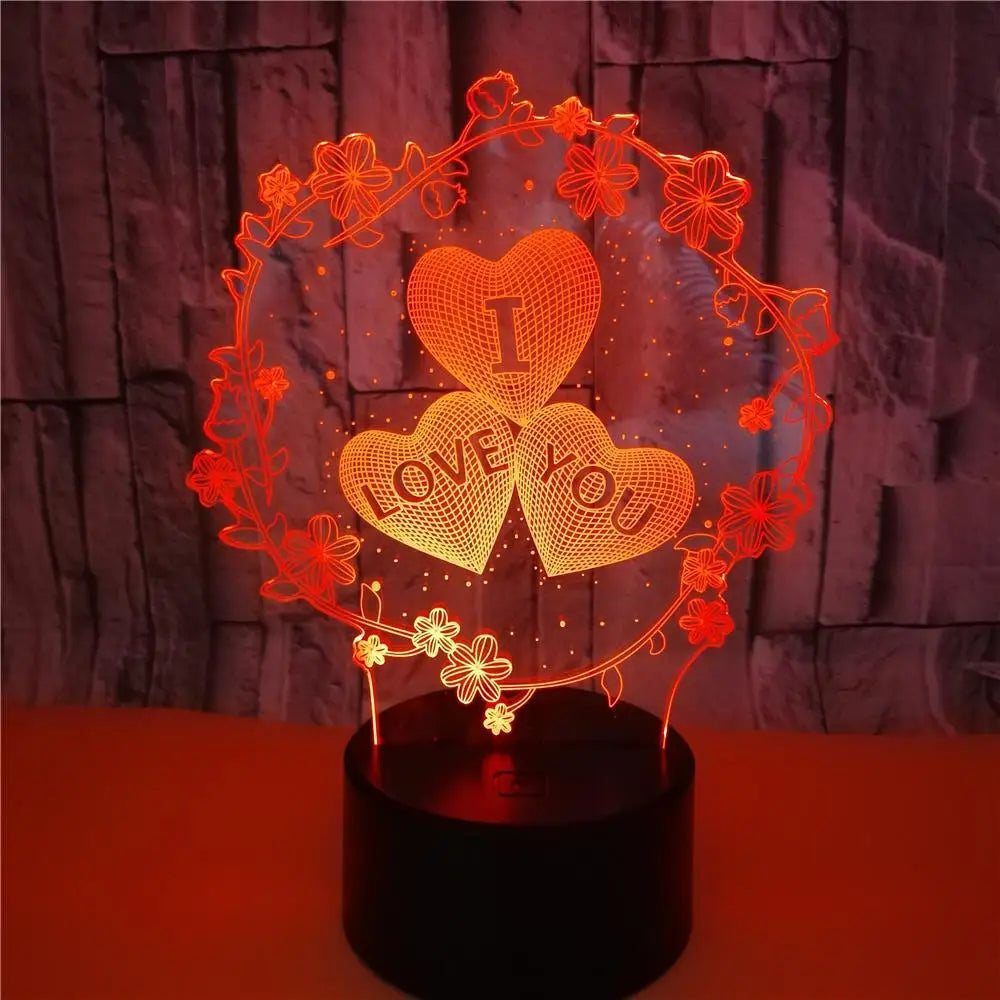 Nighdn 3D "I LOVE YOU" Lamp, LED Light, Romantic Valentine's Gift. - Tech genius & freaks