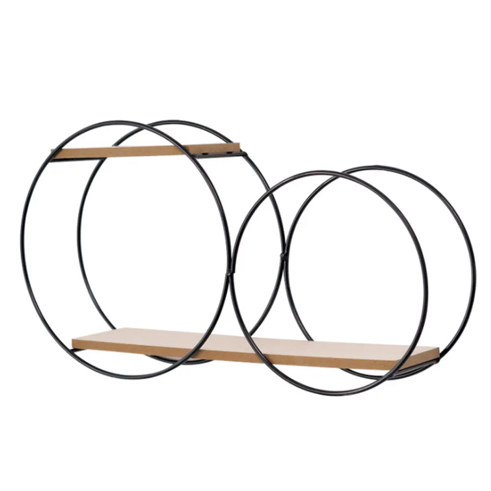 Room Rack Decoration Wall Circular Hanging Home Decor Shelves Candle Holder Aesthetic And Supports Wooden Teen Living Floating - Tech genius & freaks