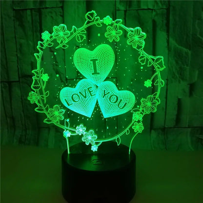 Nighdn 3D "I LOVE YOU" Lamp, LED Light, Romantic Valentine's Gift. - Tech genius & freaks