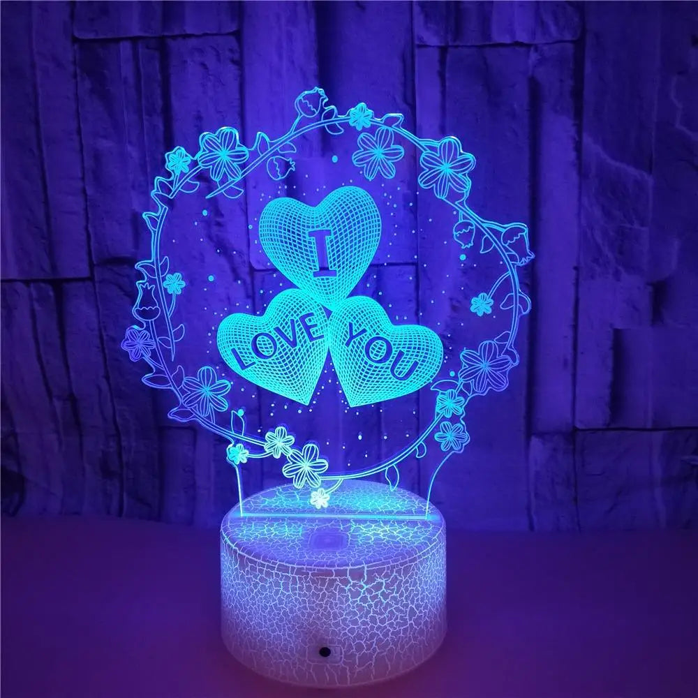 Nighdn 3D "I LOVE YOU" Lamp, LED Light, Romantic Valentine's Gift. - Tech genius & freaks