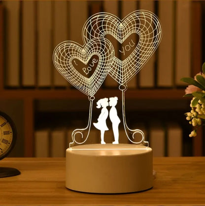 Romantic 3D Acrylic Lamp - Tech genius & freaks