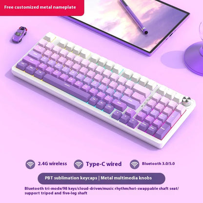 Wireless 98-Key Hybrid Mechanical Keyboard - Tech genius & freaks