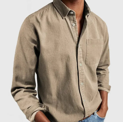 Men's Sleek Lapel Long-Sleeve