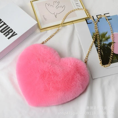 Chic Heart Faux Fur Purse - Tech genius & freaks