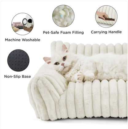 Bedsure Plush Pet Couch - Premium Soft Corduroy Fleece - Tech genius & freaks