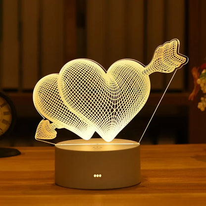 Romantic 3D Acrylic Lamp - Tech genius & freaks