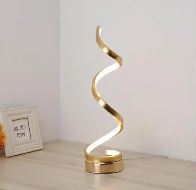 Curved LED Spiral Lamp - Tech genius & freaks