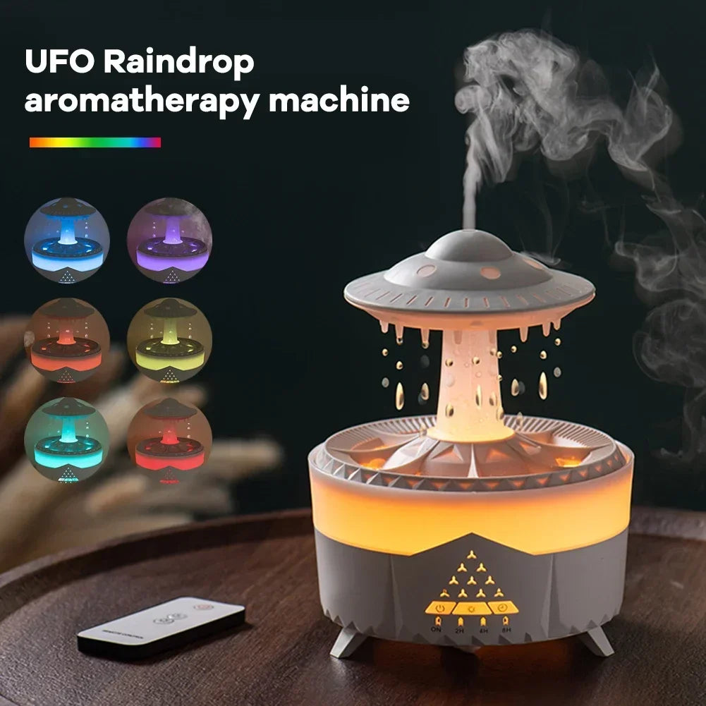 Remote Control Rotating Umbrella Humidifier, LED Light, Aroma Diffuser. - Tech genius & freaks