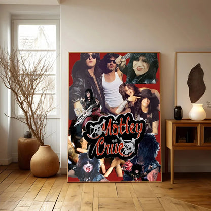 Popular Band Motley_Crues-Retro Anime Posters Sticky HD Quality Wall Art Retro Posters for Home Room Wall Decor - Tech genius & freaks