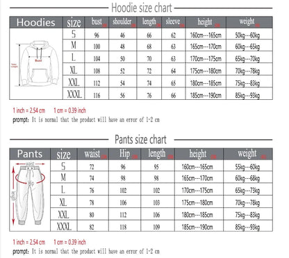 Hoodie Pants 2 Piece Sets Basketball Pullover Men’s Clothing Sweatshirt Tracksuit Women Sportswear Clothes for Men Tracksuit Men - Tech genius & freaks