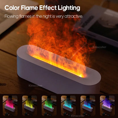 KINSCOTER RGB Flame Aroma Diffuser, Humidifier, LED Essential Oil Maker. - Tech genius & freaks