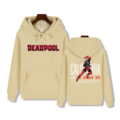 Marvel Deadpool creative print Autumn/Winter comfortable soft thickening men's high quality casual fashion street hoodie - Tech genius & freaks