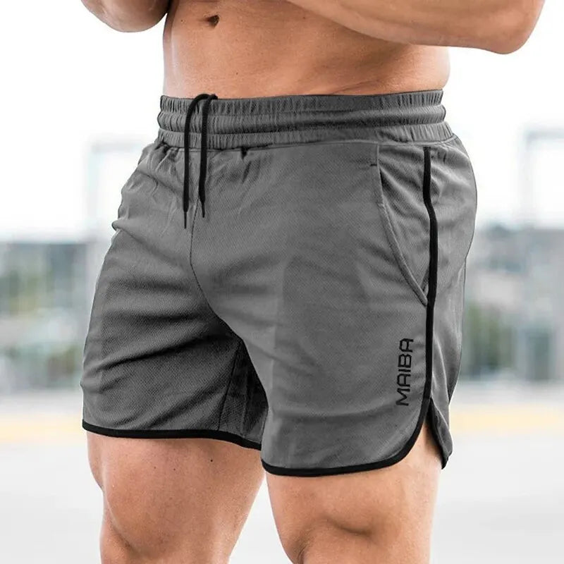 New Men's Casual Beach Shorts Gym Fitness Jogging Exercise Pants Solid Color Retro Breathable Quick Drying Elastic Swim Shorts - Tech genius & freaks