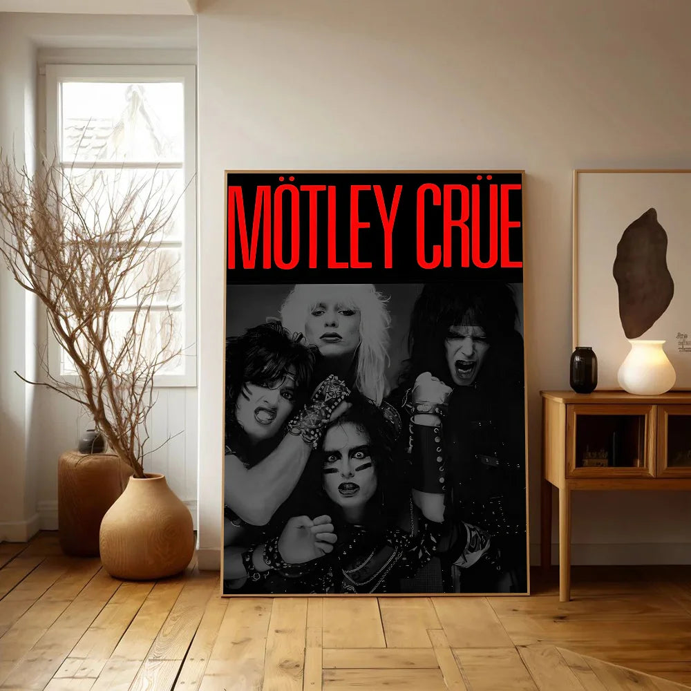 Popular Band Motley_Crues-Retro Anime Posters Sticky HD Quality Wall Art Retro Posters for Home Room Wall Decor - Tech genius & freaks