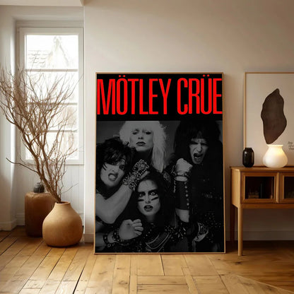 Popular Band Motley_Crues-Retro Anime Posters Sticky HD Quality Wall Art Retro Posters for Home Room Wall Decor - Tech genius & freaks