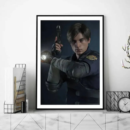 Game R-Resident Leon kennedy Evil POSTER Poster Prints Wall Pictures Living Room Home Decoration Small - Tech genius & freaks