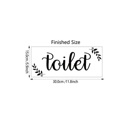 Self Adhesice Bathroom Toilet Decals Wall Stickers Room Decorations New Design Wall Art Bathroom WC Door Signs Sticker - Tech genius & freaks